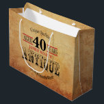 Grand Sac Cadeau Anniversaire d'Antique<br><div class="desc">Du poison. Antique Milestone Birthday bag ready for you to personalize. This elegant design works well for any birthday age. ⭐ This Product est 100% Customizable. Graphics and / or text can be added, deleted, moved, resized, changed around, rotated, etc. 99% de ma designs in my store are done in...</div>