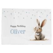 Grand Sac Cadeau Anniversaire de enfant Cute Bunny (Dos)