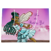 Grand Sac Cadeau Anniversaire de la fée noire mignonne (Devant)