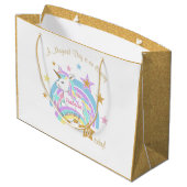 Grand Sac Cadeau Anniversaire de la licorne magique (Dos Angle)