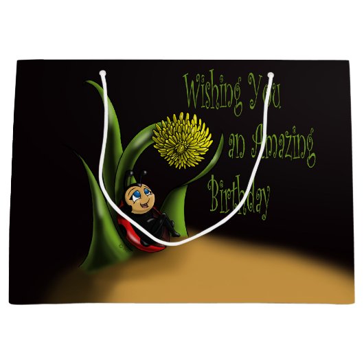 Grand Sac Cadeau Anniversaire de Ladybug (Devant)