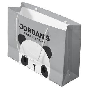 Grand Sac Cadeau Anniversaire de l'ours de Panda Little Cute