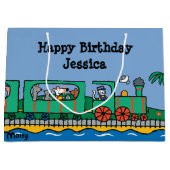 Grand Sac Cadeau Anniversaire de Maisy et d'amis (Devant)