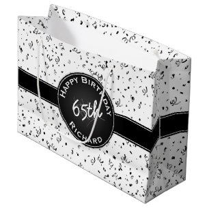 Grand Sac Cadeau Anniversaire de n'importe quel âge - Thème de pa