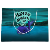 Grand Sac Cadeau Anniversaire des baleines (Devant)