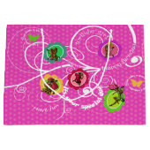 Grand Sac Cadeau Anniversaire des fées noires (Devant)