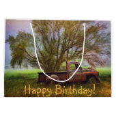 Grand Sac Cadeau Anniversaire du camion (Dos)