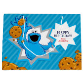 Grand Sac Cadeau Anniversaire du Cookie Monster (Devant)