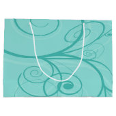 Grand Sac Cadeau Anniversaire du Panda Turquoise (Dos)