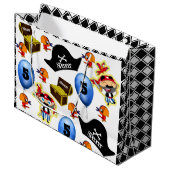 Grand Sac Cadeau Anniversaire du pirate personnalisé (Devant Angle)