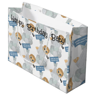 Grand Sac Cadeau Anniversaire du premier jour