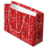 Grand Sac Cadeau Anniversaire du Pull Rouge (Devant Angle)