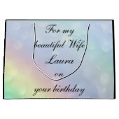 Grand Sac Cadeau Anniversaire d'une femme personnalisée (Devant)