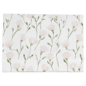 Grand Sac Cadeau Anniversaire floral blanc rose (Dos)