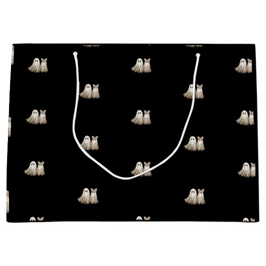 Grand Sac Cadeau Anniversaire Mariage À Thème Halloween mignon (Devant)