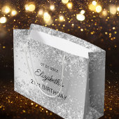 Grand Sac Cadeau Anniversaire nom argent