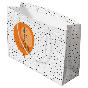 Grand Sac Cadeau Anniversaire orange de Néerlandais de ballon de