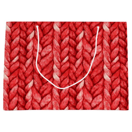 Grand Sac Cadeau Anniversaire Pull Rouge (Devant)