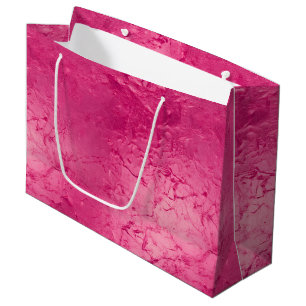 Grand Sac Cadeau Anniversaire Rose Chic Glamour Féminin