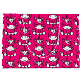 Grand Sac Cadeau Anniversaire rose licorne rose (Dos)