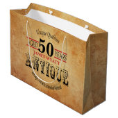 Grand Sac Cadeau Antique 50e anniversaire (Dos Angle)