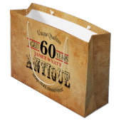 Grand Sac Cadeau Antique 60e anniversaire (Dos Angle)