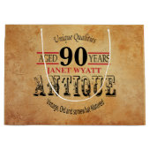 Grand Sac Cadeau Antique 90e anniversaire (Devant)