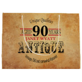 Grand Sac Cadeau Antique 90e anniversaire (Dos)
