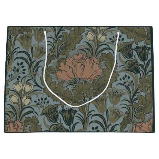 Grand Sac Cadeau Antique Fleur Morris Jardin Fond d'écran Floral (Devant)