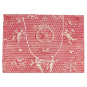 Grand Sac Cadeau Antique rose rouge Anges et Coeurs cupides (Dos)