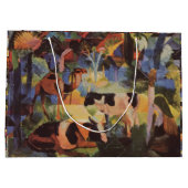 Grand Sac Cadeau Août Macke Paysage avec vaches et chameau (Dos)
