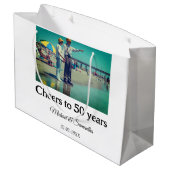 Grand Sac Cadeau applaudissements à 50 ans anniversaire ajouter nom (Dos Angle)