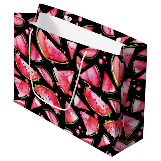 Grand Sac Cadeau Aquarelle 2 (Devant Angle)