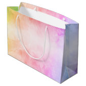 Grand Sac Cadeau Aquarelle arc-en-ciel (Dos Angle)