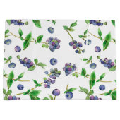 Grand Sac Cadeau Aquarelle aux bleuets d'été (Devant)