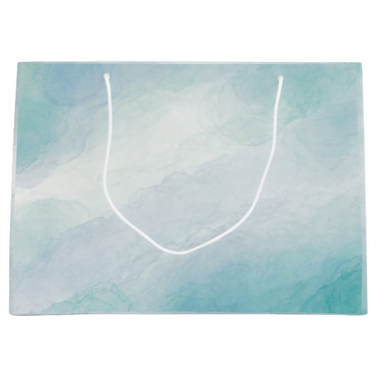 Grand Sac Cadeau Aquarelle bleue (Devant)