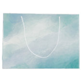 Grand Sac Cadeau Aquarelle bleue (Dos)