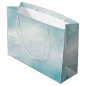 Grand Sac Cadeau Aquarelle bleue (Dos Angle)