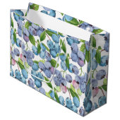 Grand Sac Cadeau Aquarelle Blueberry (Devant Angle)