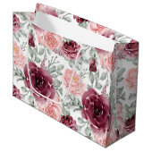 Grand Sac Cadeau Aquarelle Bourgogne (Devant Angle)