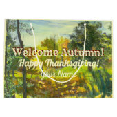 Grand Sac Cadeau Aquarelle d'automne (Dos)