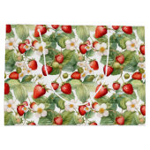 Grand Sac Cadeau Aquarelle de fraises mûres (Dos)