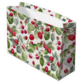 Grand Sac Cadeau Aquarelle de framboises mignonnes (Dos Angle)