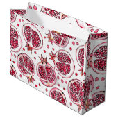 Grand Sac Cadeau Aquarelle de grenade et motif d'encre (Devant Angle)