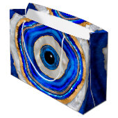 Grand Sac Cadeau Aquarelle de l'oeil malin et or (Dos Angle)