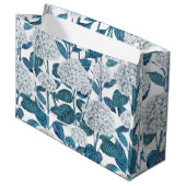 Grand Sac Cadeau Aquarelle d'hydrangée blanche (Devant Angle)