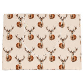 Grand Sac Cadeau Aquarelle du cerf sauvage (Devant)