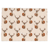 Grand Sac Cadeau Aquarelle du cerf sauvage (Dos)