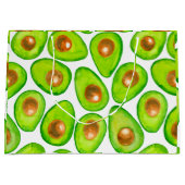 Grand Sac Cadeau Aquarelle en tranches d'Avocado (Devant)