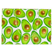 Grand Sac Cadeau Aquarelle en tranches d'Avocado (Dos)